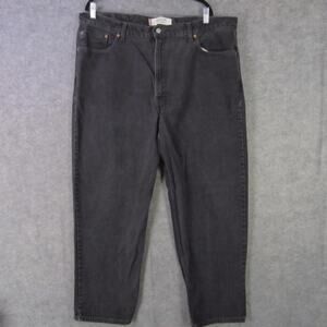 Levi's 550 Jeans Mens 42x30 Black Relaxed Fit Tapered Leg Denim Classic